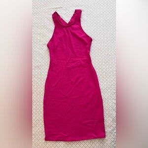 Lulu's Vibrant Pink Midi Dress